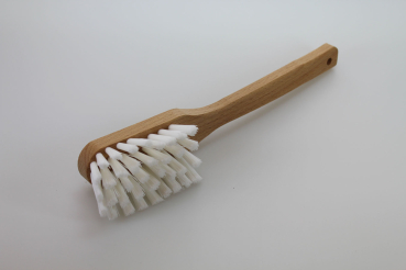 Stielbürste / Nylon weich, weiß, Holzkörper